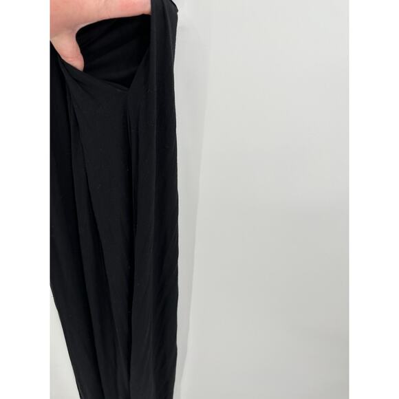 Jodifl Solid Black Short Sleeve Round Neck Maxi Dress Women's Size Large L - Picture 6 of 7